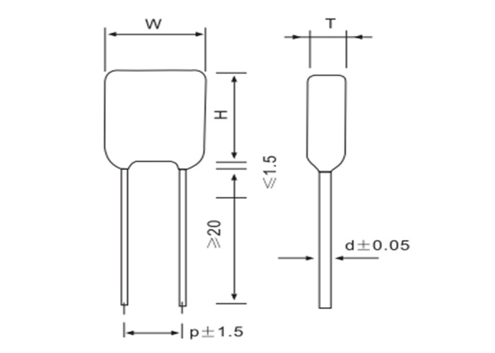 22nF 100V Mylar Film Capacitor CL11 2A223J