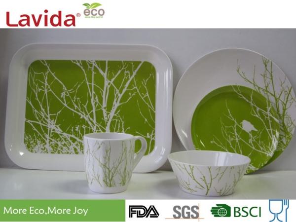 Decal Printing Melamine Christmas Dinnerware Sets Food Safe For Restaurant /