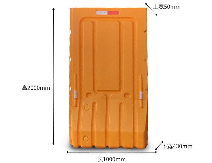 Construction Site Plastic Road Barrier Customized Water Filled Barrier