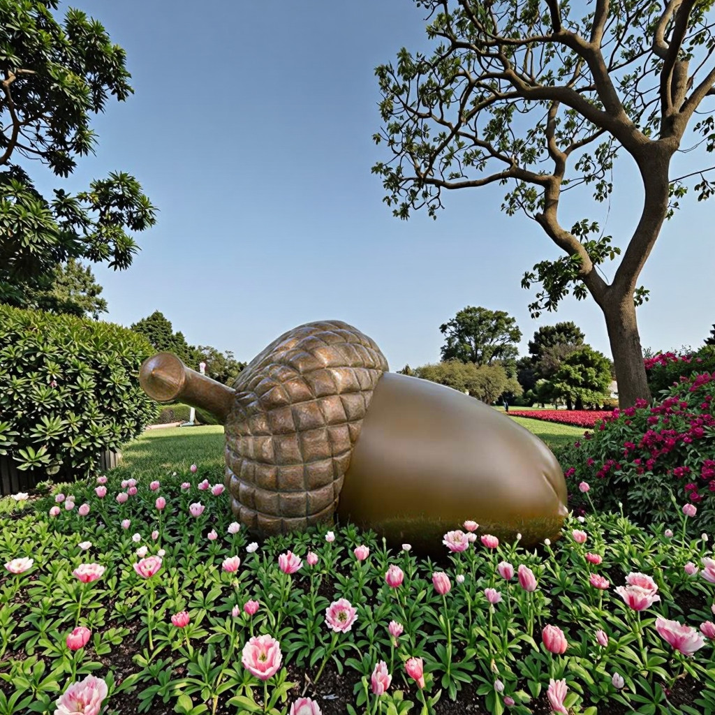 Large Outdoor Acorn Art Sculpture Statue Brass Bronze Casting Outdoor Decor
