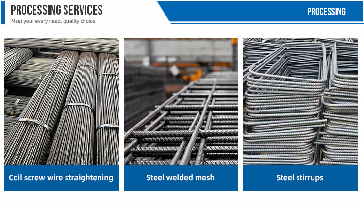HRB400 Carbon Steel Threaded Bar Building Construction 6mm-20mm Deformed Bar