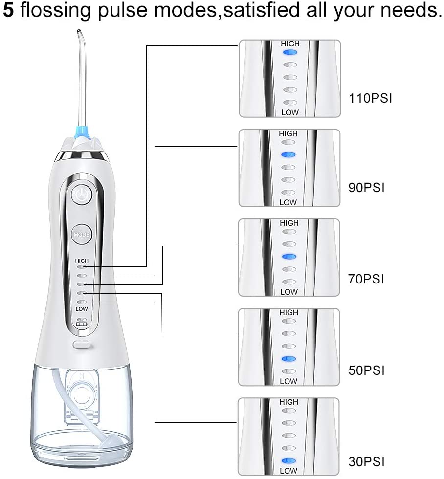 Electric Oral Irrigator Water Flosser portable USB Charging FCC Approved