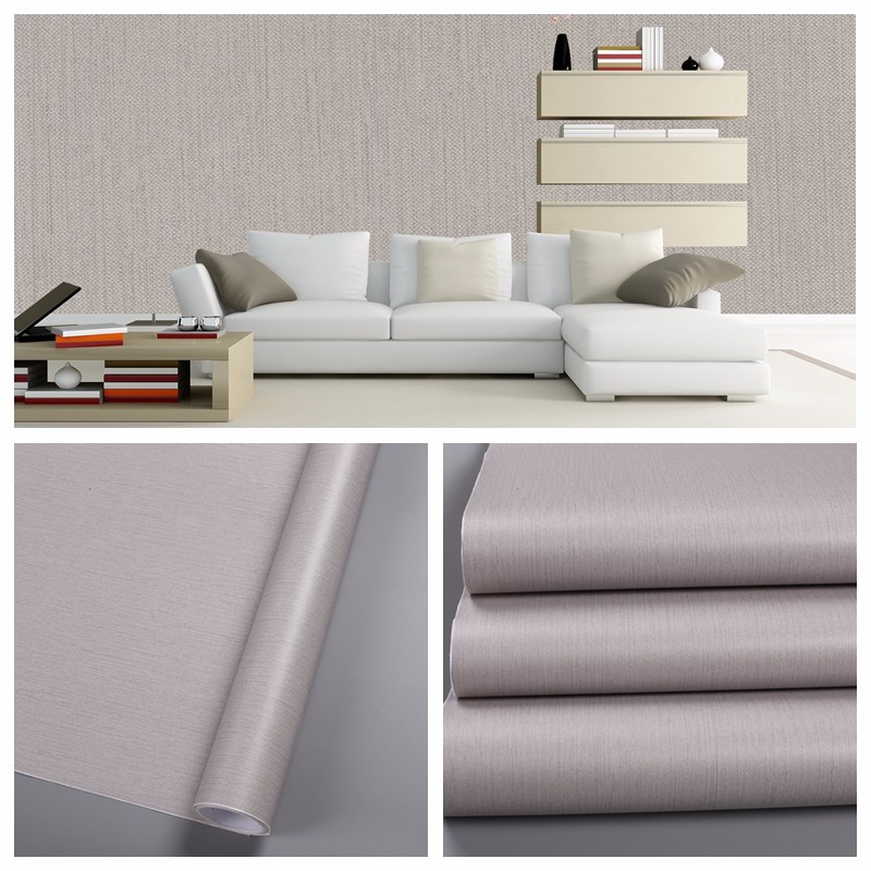 Plain PVC Grass Cloth Wall paper for Hotel and Restaurant Decor 1.22M*50M per roll Mould-Proof Function
