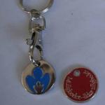 Soft enamel, Brass, Laser Engraving, 1.2mm promotional metal keyrings