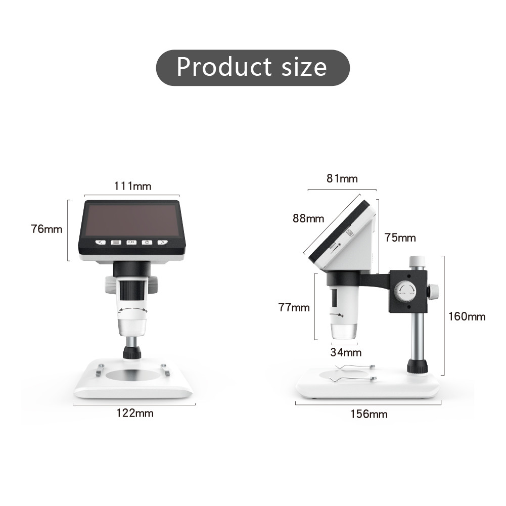 Factory Customization 1080P 4.3'' LCD Screen Digital Microscope For Circuit Board Industry