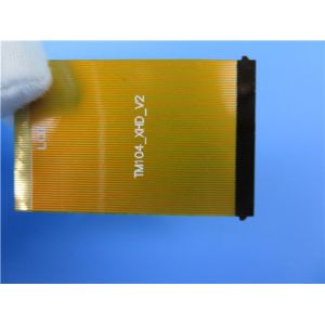 China Single Layer Flex PCB Built on 1oz polyimide with polyimide stiffener for LCD Connector on sale China Single Layer Flex PCB Built on 1oz polyimide with polyimide stiffener for LCD Connector on sale