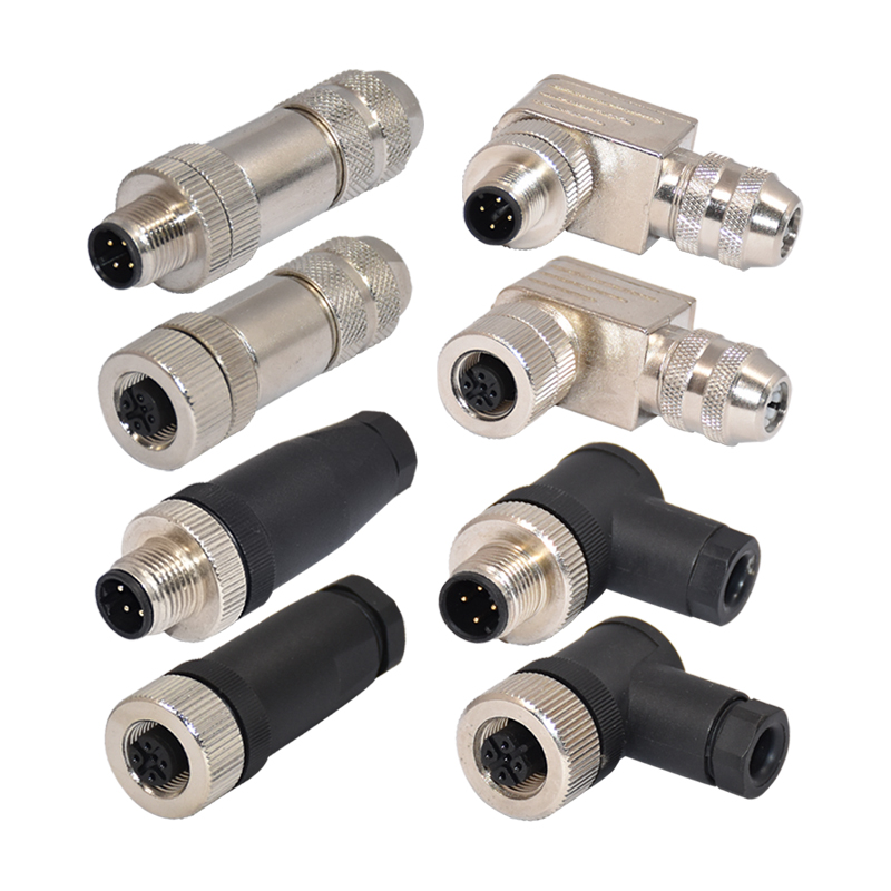 IP67 CuZn M12 4 Pin Connector Waterproof Aerospace Power Stability