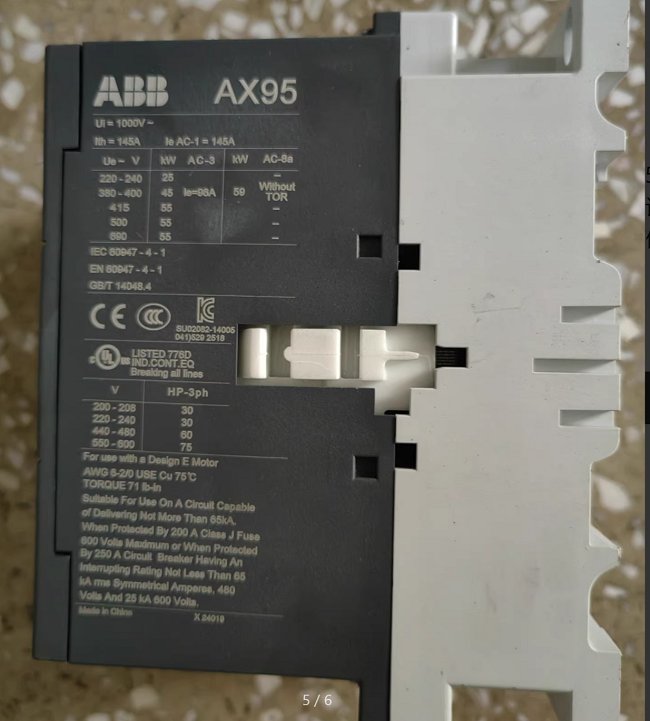 AX95-30 ABB Ac contactor Efficient reliable low-voltage control solutions