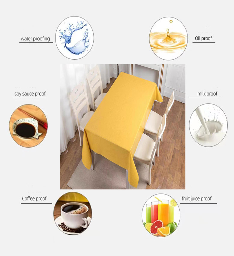 PVC Party Tablecloth Roll Nonwoven Printed Table Cloth 137cm*20m for Wedding Decoration