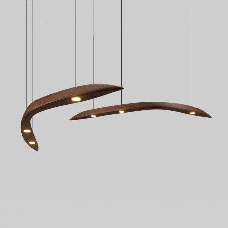 Modern Designer Solid Wood Chandelier Simple Art Decor Restaurant Long Chandelier(WH-MI-400)