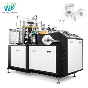 Small Paper Cup Making Machine Automatic Packing With Logo Printing