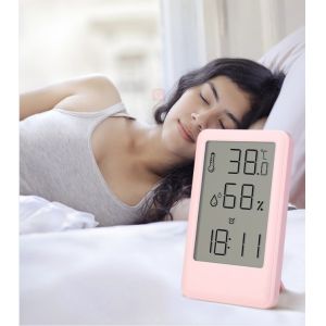 LCD Screen Alarm Clock With Temperature Testing And Humidity Monitoring Function