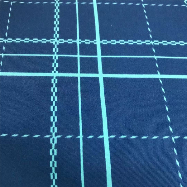 Blue Printed Microfiber Fabric 75DX200D 145gsm 150cm 100 Percent Polyester Fabric