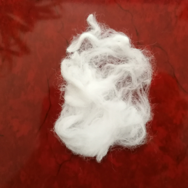 100% Recycled GRS Certificate Nylon 6 Fiber 8Dx88mm Raw White Environmentally Friendly