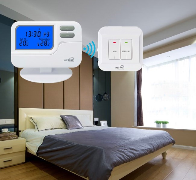 7 Day Wireless Gas Boiler Thermostat With Internal NTC Sensor FCC CSA