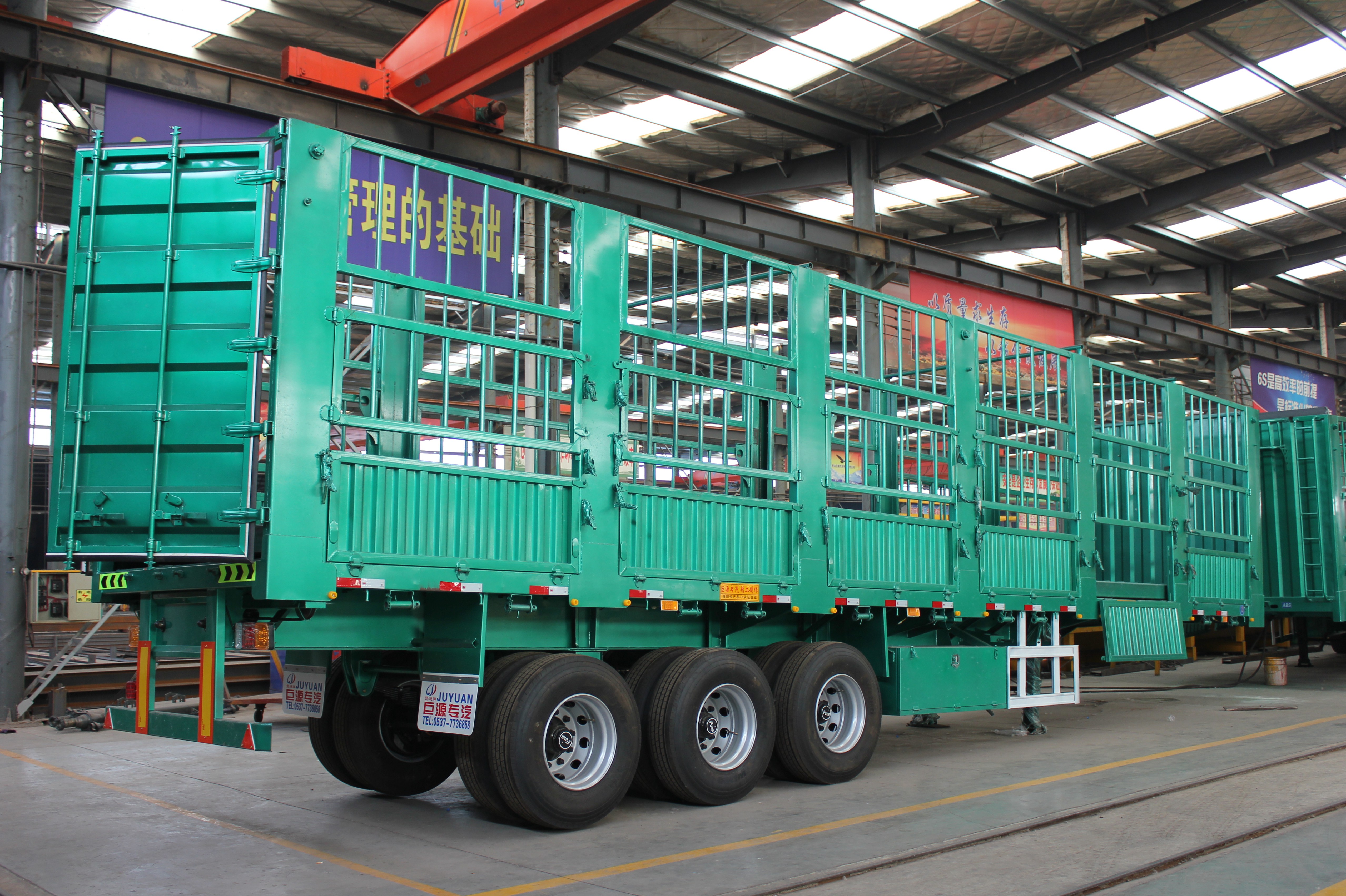 11.00r20 12r22.5 315 385 Tire 3 Axle 40ft Warehouse Type Side Wall Fence Semi Trailer