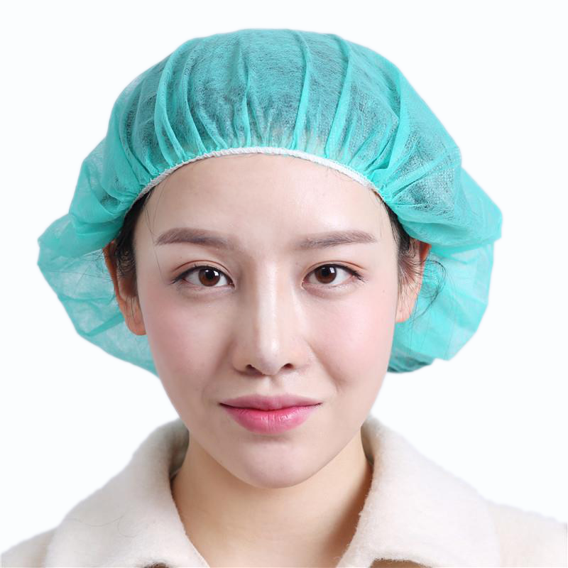 S&J Disposable non woven medical bouffant nurse cap elastic disposable cheap clip caps