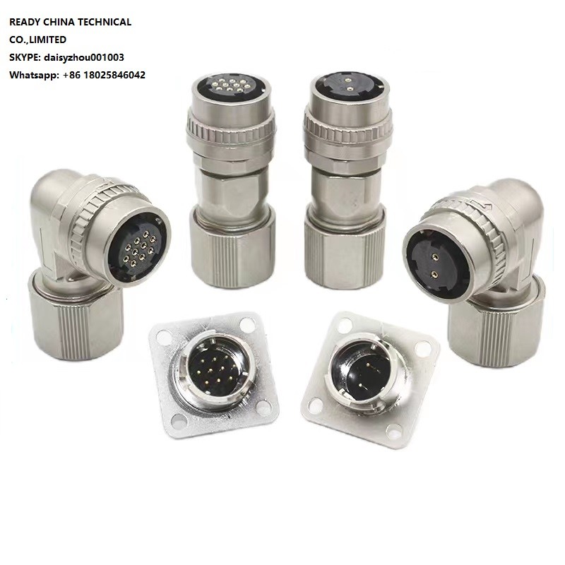 CM10-AP10 Zinc Alloy Elbow Straight Angle Servo Motor Connector Giet Round Circle Connector 2 10pin Pin Aviation Plug