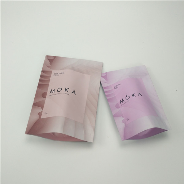 Stand Up Body Scrub Bag Foil Pouch Packaging for Food and Beauty Products