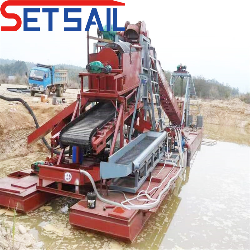 Set Sail Bucket Chain Gold Dredger Used in River