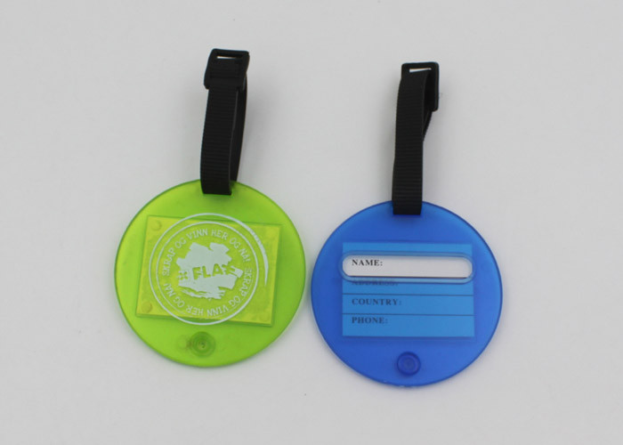 Personalized Name Tags For Luggage With Logo Printed , Luggage Identification Tags