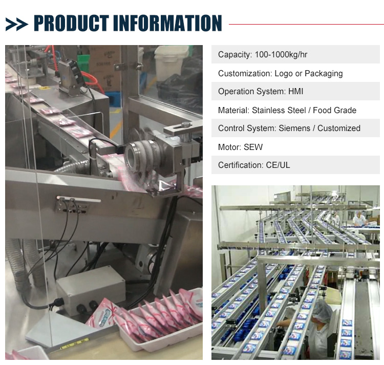 Customized Tray Loading System Biscuit Food Full Automatic Packing Machines For Secondary Packing