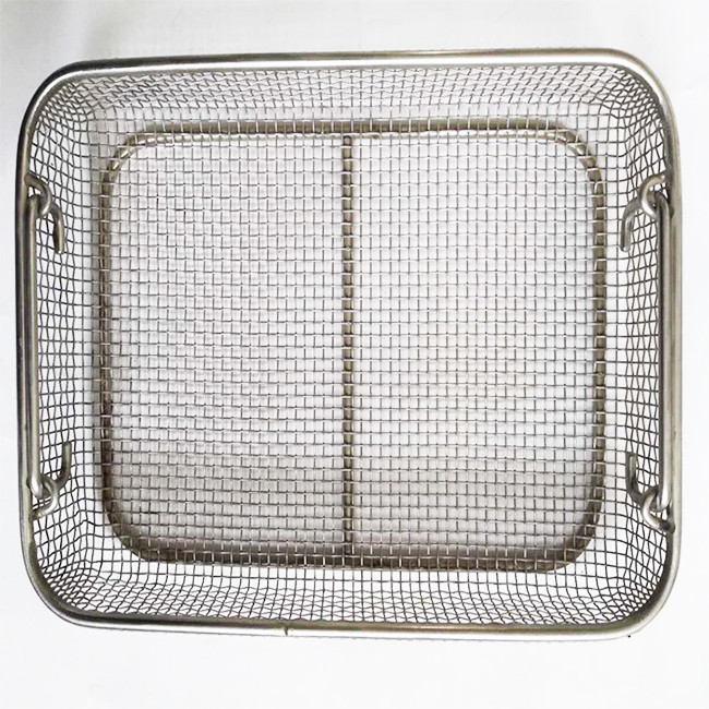 Stainless 316 316l Hanging Industrial Wire Mesh Basket , Metal Mesh Basket