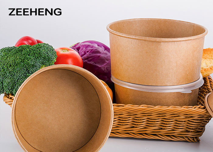 Disposable food grade custom printing takeaway salad paper bowl