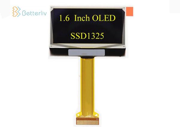 Quality 128*64 Small OLED Display , 1.6" OLED Module Display Monochrome yellow for sale