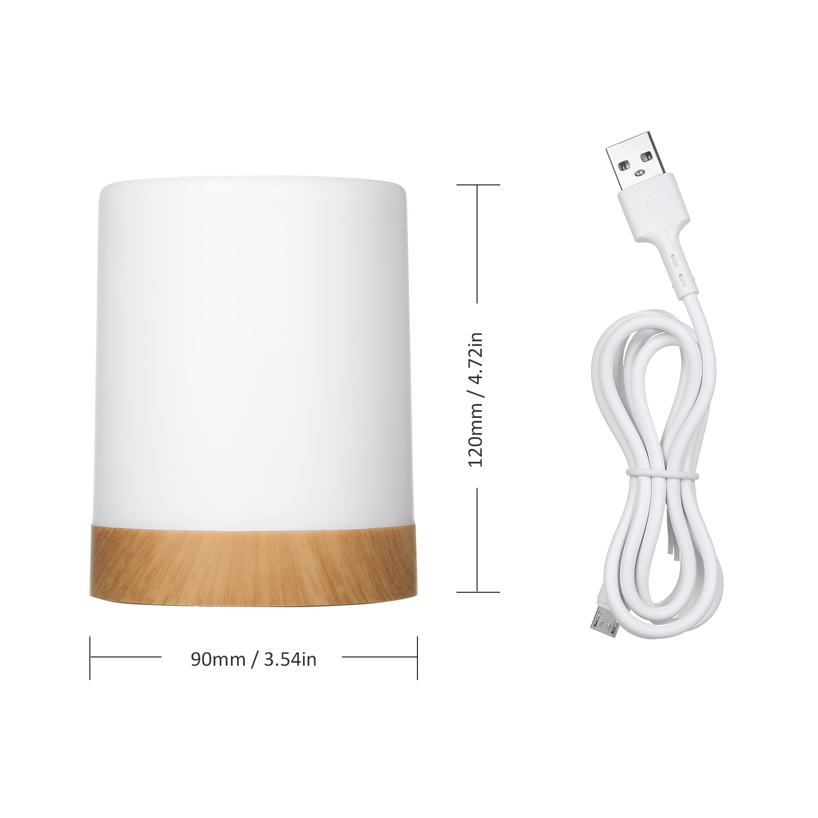 Seven Color Touch Night Light With Remote Control Alarm Clock Multifunctional