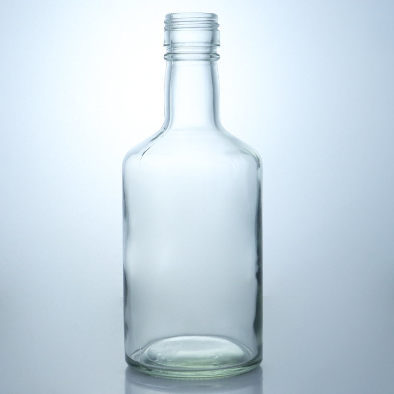 Beer Gin Rum High Flint Glass Bottle Customized Screen Printing with Cork Top