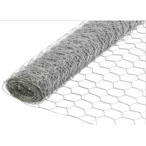 BWG16 Galvanized Hexagonal Wire Mesh , W1m Rabbit Wire Netting