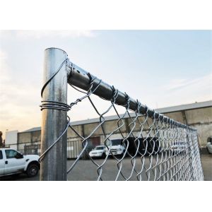  Top Round 6' x 10' Chain mesh aperture 60mm*60mm 1.625&quot; Outer Tube144&quot; width x 72&quot; height temporary chain link fence Manufactures