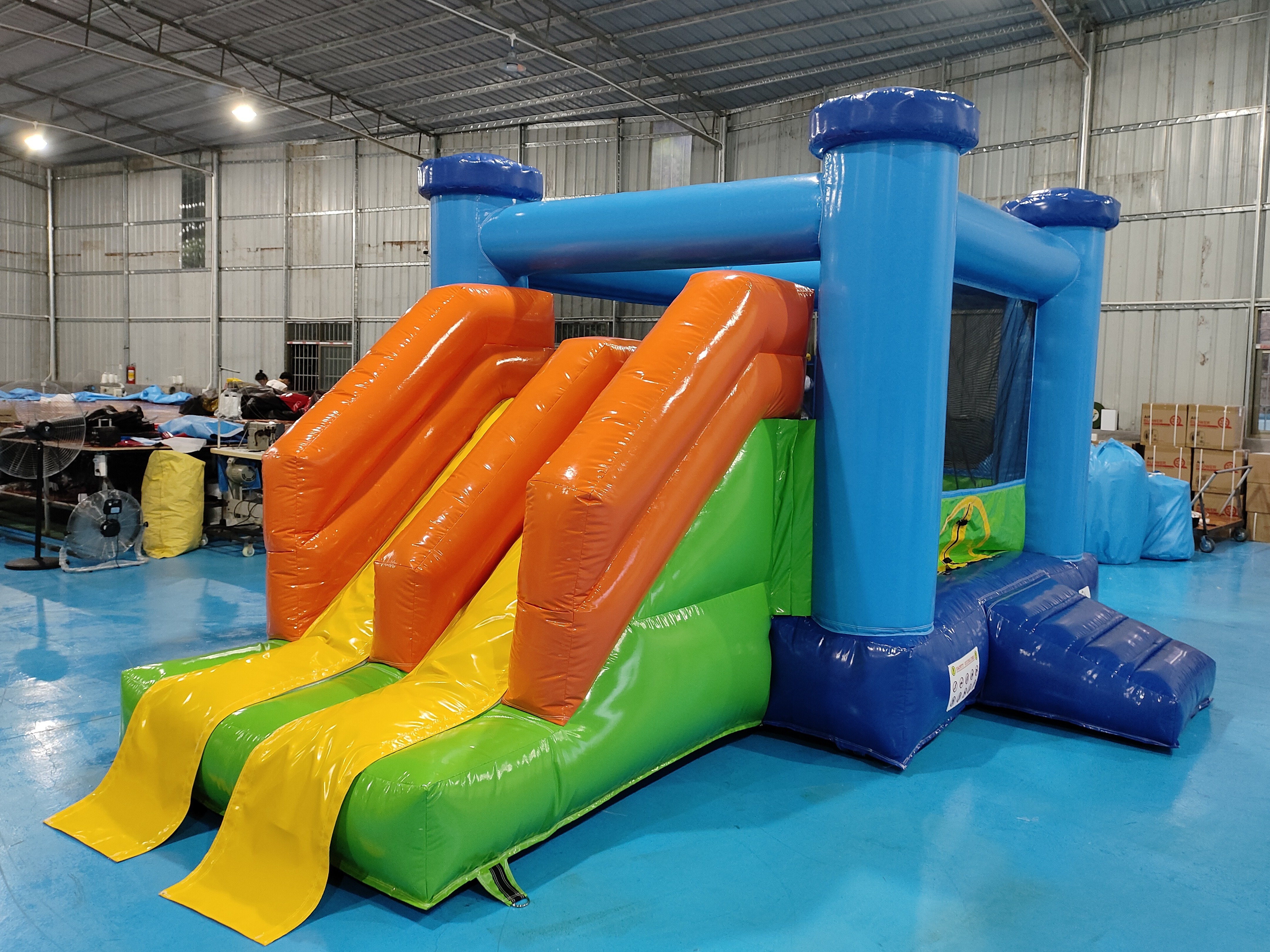 Hot Sale Inflatable Bounce House With Slide Combo Inflatable Bouncy Castle With Dry Slide For Kids