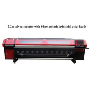 China 3.2m solvent inkjet printer with polaris industrial print head on sale