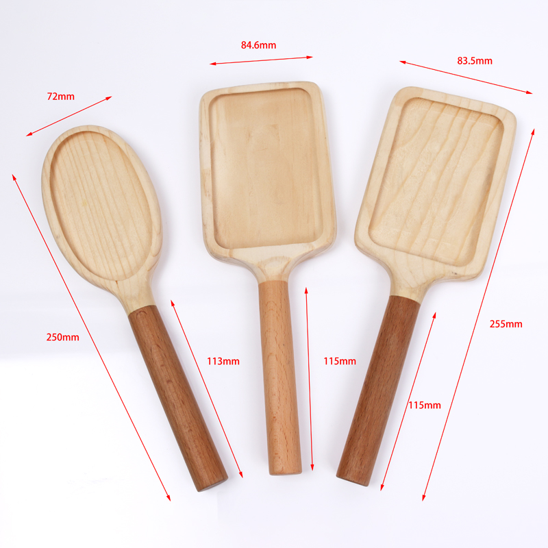 Ecol-friendly massage wooden comb handle for Cozy Comb Massage Head Meridian Hair Comb handle