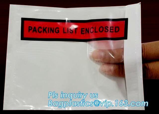 PP film 178*140mm invoice enclosed packing list envelopes, DHL Shipping pockets for waybill, A4 size plastic packing lis
