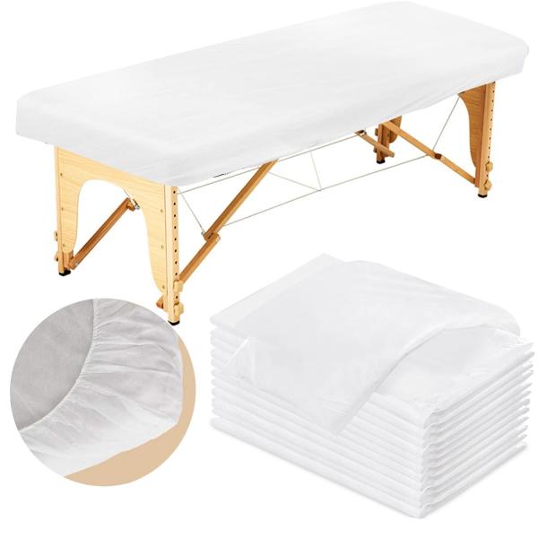 Disposable Fitted Massage Table Sheets Spa Bed Covers, Breathable Non Woven