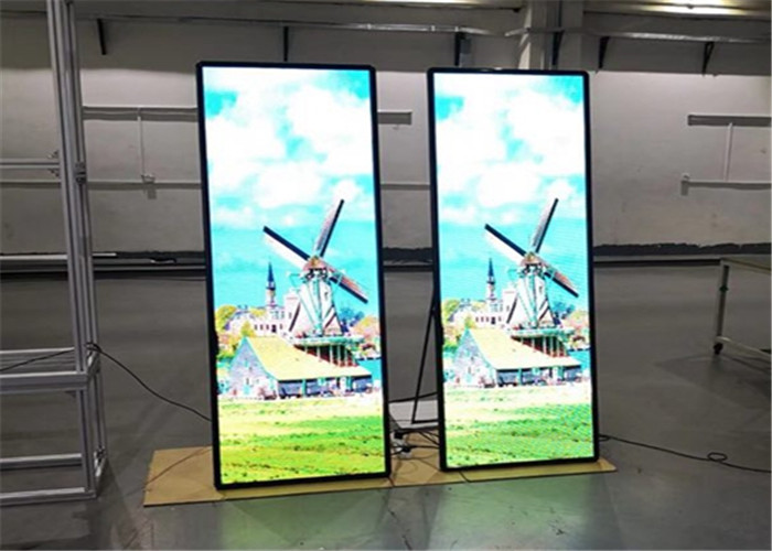 Front Service P2.5mm Support type LED Poster Panel / Retail Poster Display HD Image for Shopping Malls