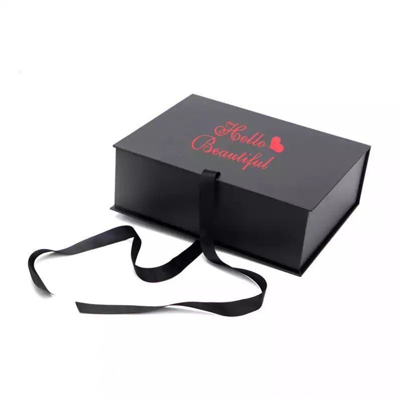 Custom Printed Packaging Paper Magnetic Folding Foldable Gift Box for Cosmetic Tea Coffee Perfume Jewellery Wig Human Hair Extension