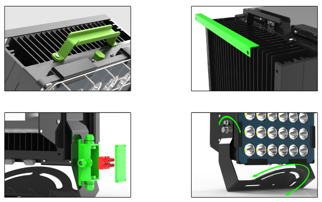 15 - 90 Degree Beam Angle LED Sports Light For Tennis Court Lighting