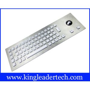 Panel Mount Illuminated Metal Keyboard High Resistant With Optical Trackball