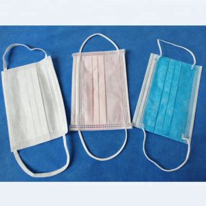 Anti Bacterial Disposable Medical Face Mask Liquid Proof Elastic Ear Loop Style