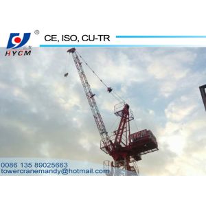 China D5523 Luffing Jib Tower Crane 55m Boom Length 12T Load Split Mast Section to Save Containers on sale