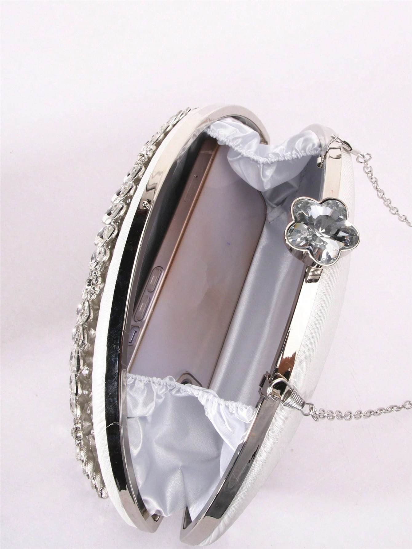 Logo Custom Logo Avaliable Fashion Handle Diamond Encrusted Evening Bag for Daily Life