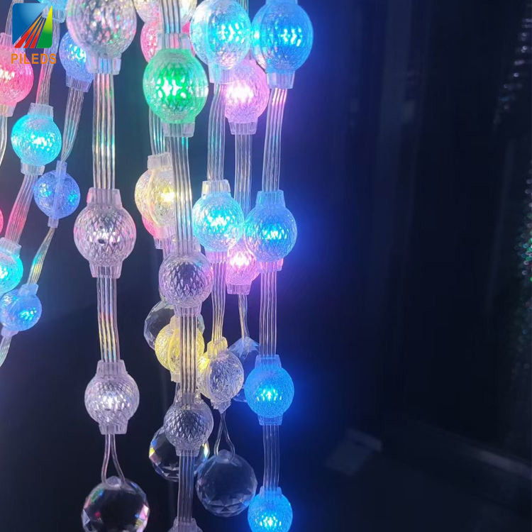 20mm 23mm 25mm Transparent Crystal RGB Pixel Ball Flexible Soft 3D LED Point Light