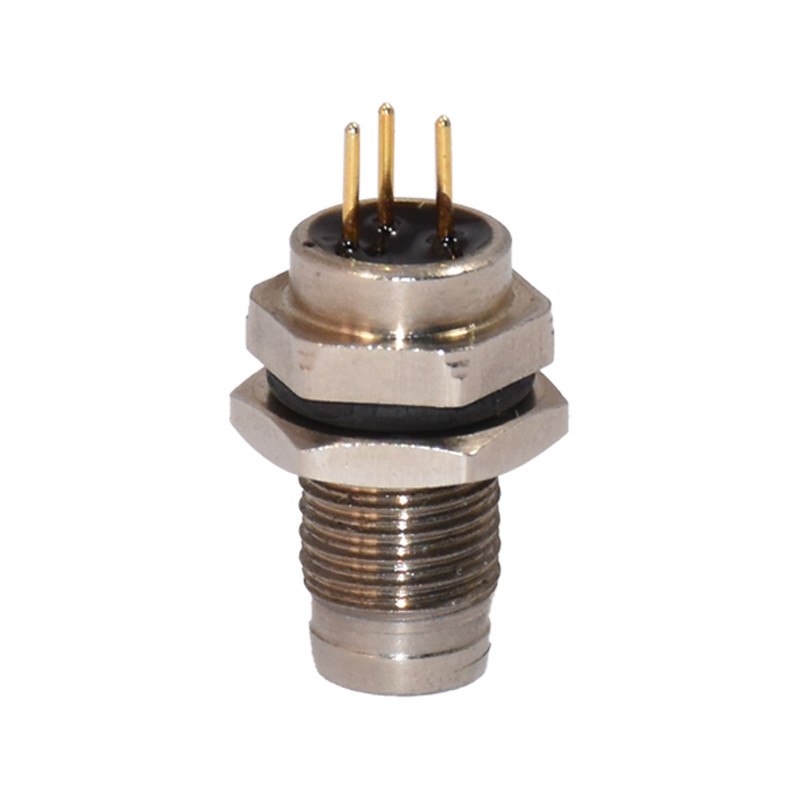 Aviation M8 socket auto waterproof 3 4 pins pcb panel mount connector IP67/68 waterproof connector