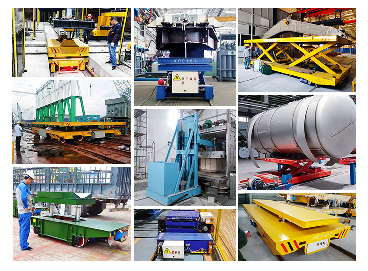 Rail Mounted Oil Hydraulic Scissor Lift Trolley With Operation Platform