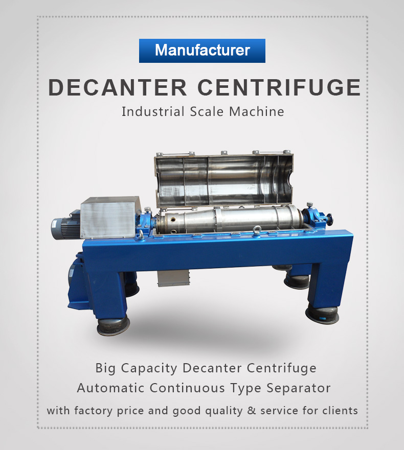 Biodiesel Decanter Centrifuge Machine Tricanter Fish Oil Separator