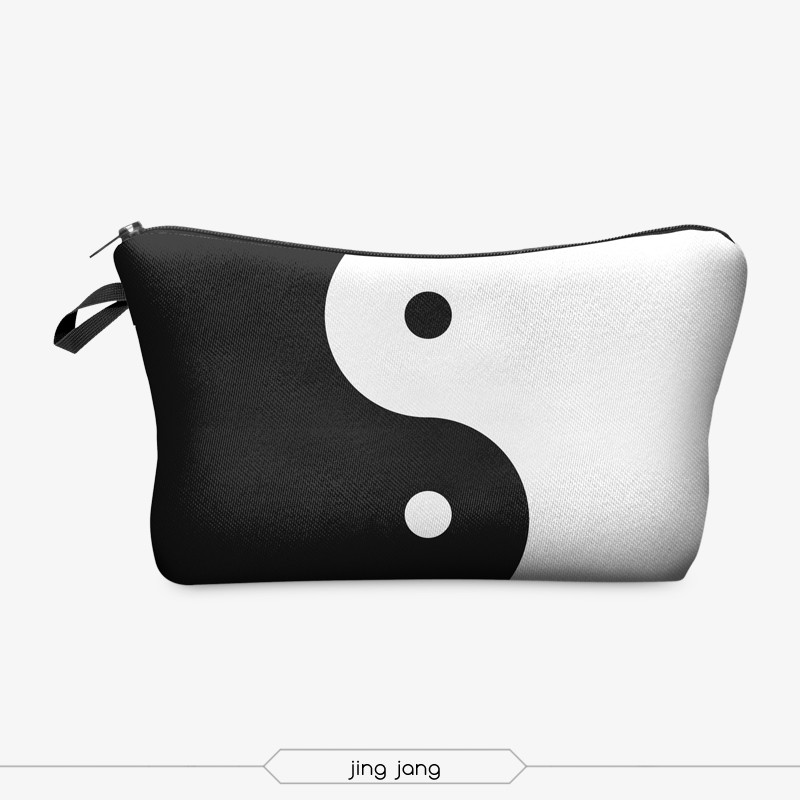 Waterproof Travel Toiletry Pouch Makeup with Zipper (Mandala Flowers)